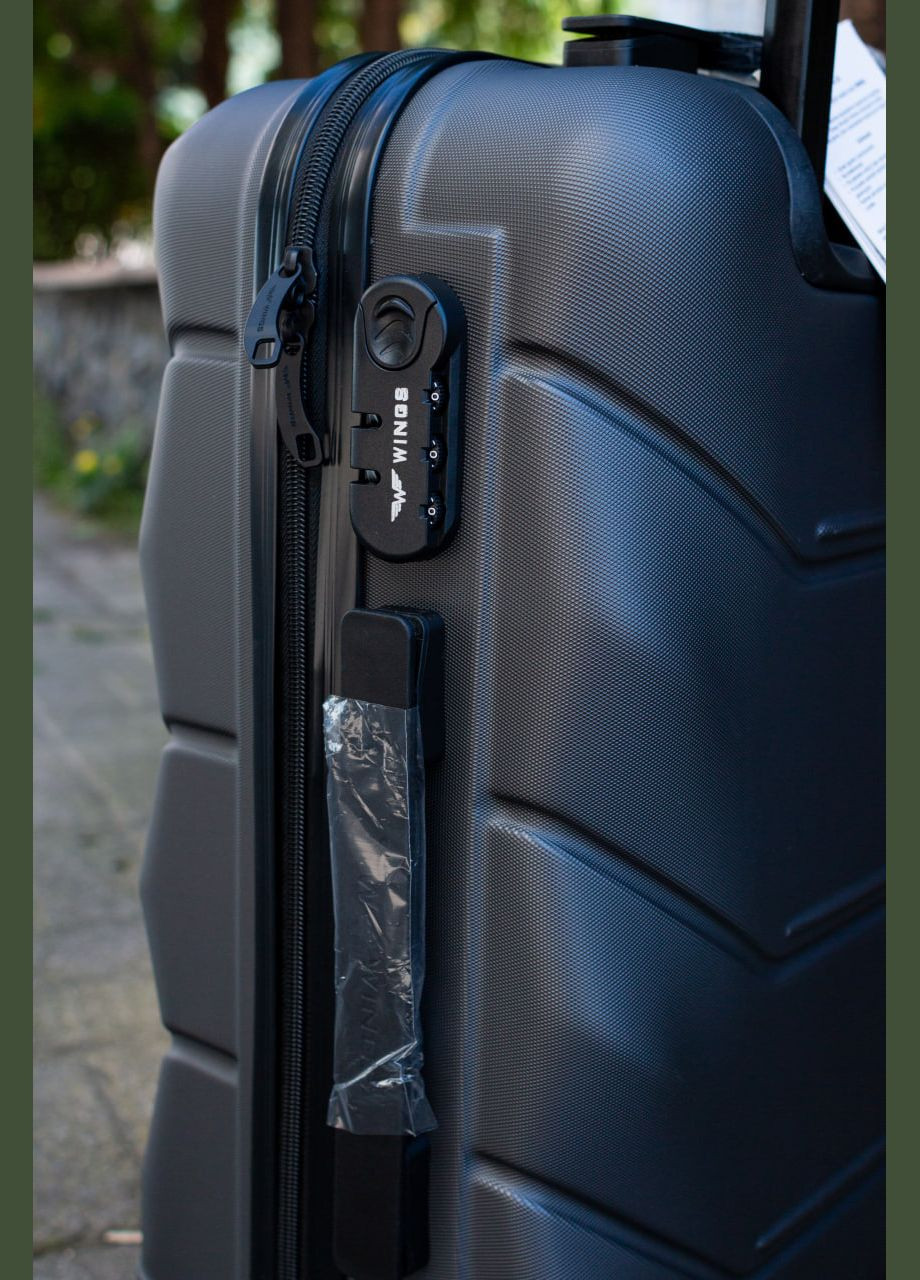 Валіза пластикова ручна поклажа S коричневий Wings 148 (322580800)