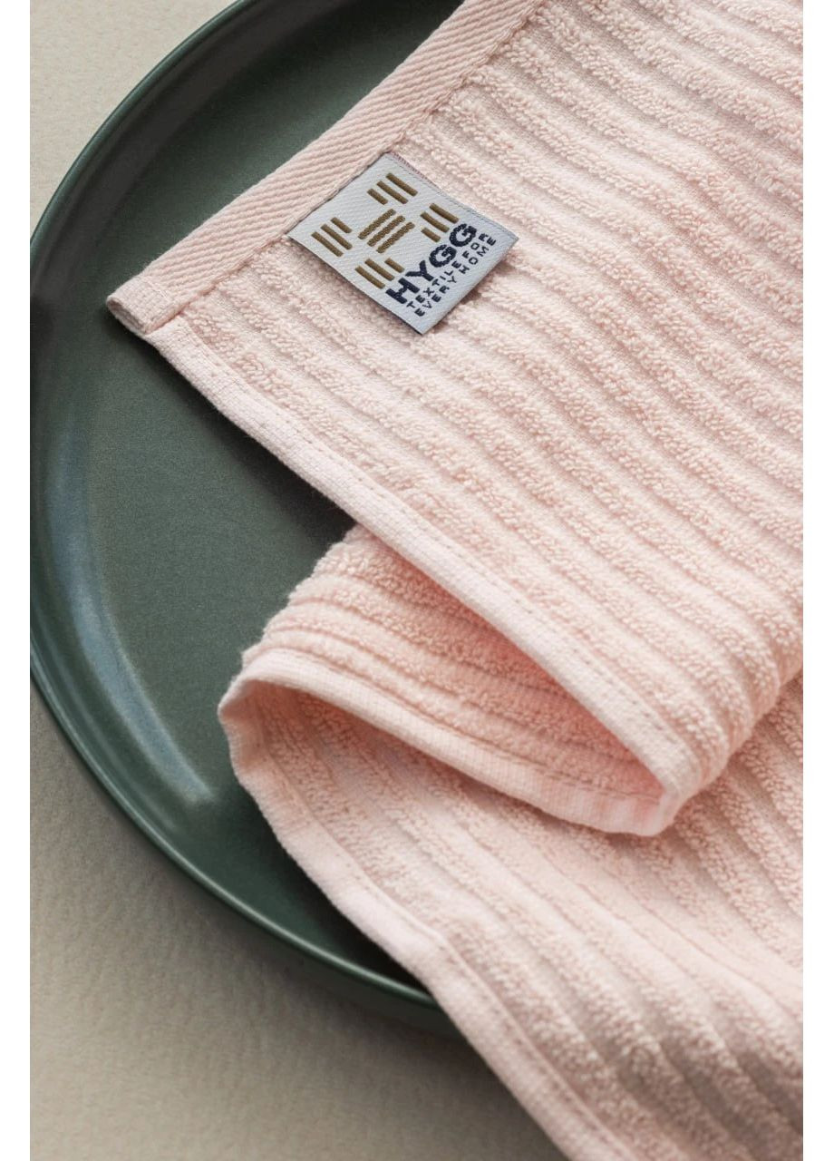 Набір рушників Magma Family 30х50см 2шт, 50х90см 2шт, 70х140см, 90х150см HYGG смужка рожевий