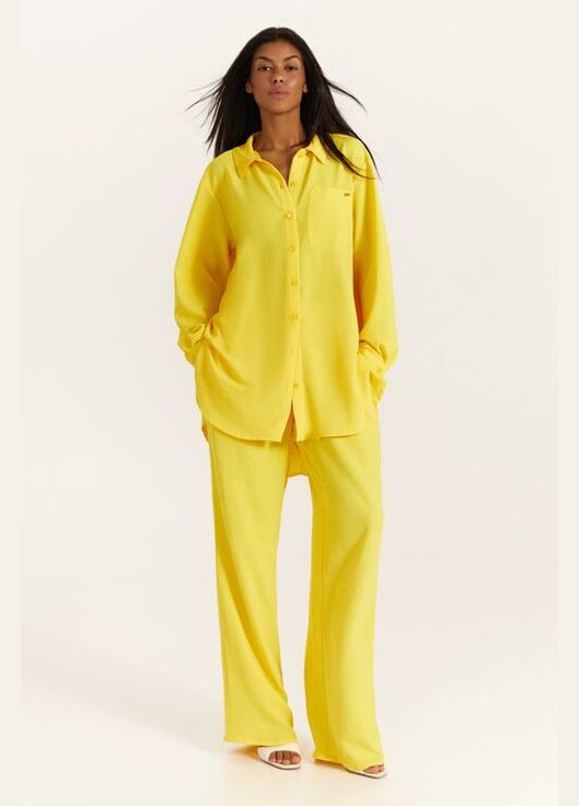 Жёлтая блуза вискоза жатка желтая Vovk