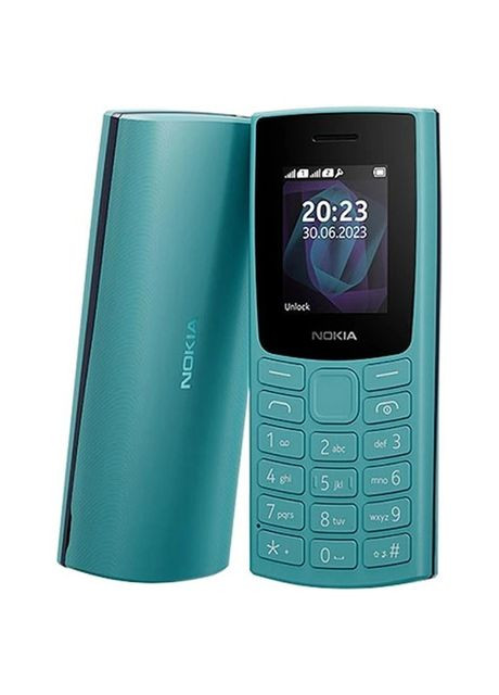 Телефон мобільний кнопковий 105 DS 2023 TA1557 cyan — морська хвиля Nokia (279827038)