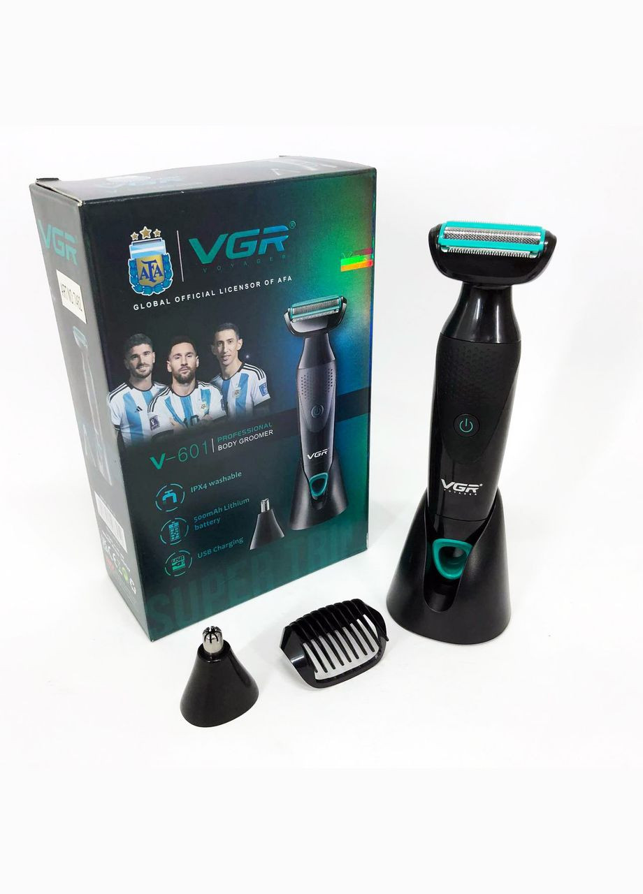 Акумуляторна электробритва для стрижки V-601 от USB бритва электрическая с насадками профессиональная VGR (364664573)