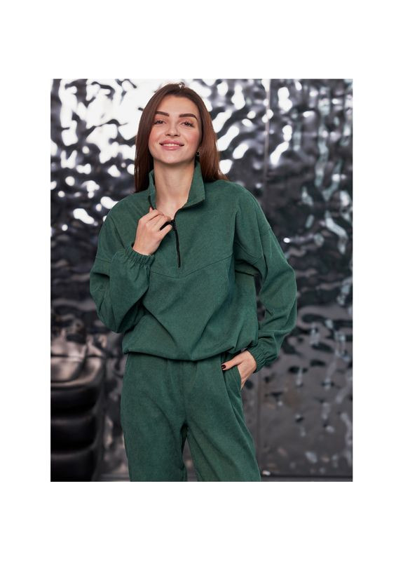 Вельветовый костюм на замке, Размер одежды S, Цвет Черный Badger (354697623)