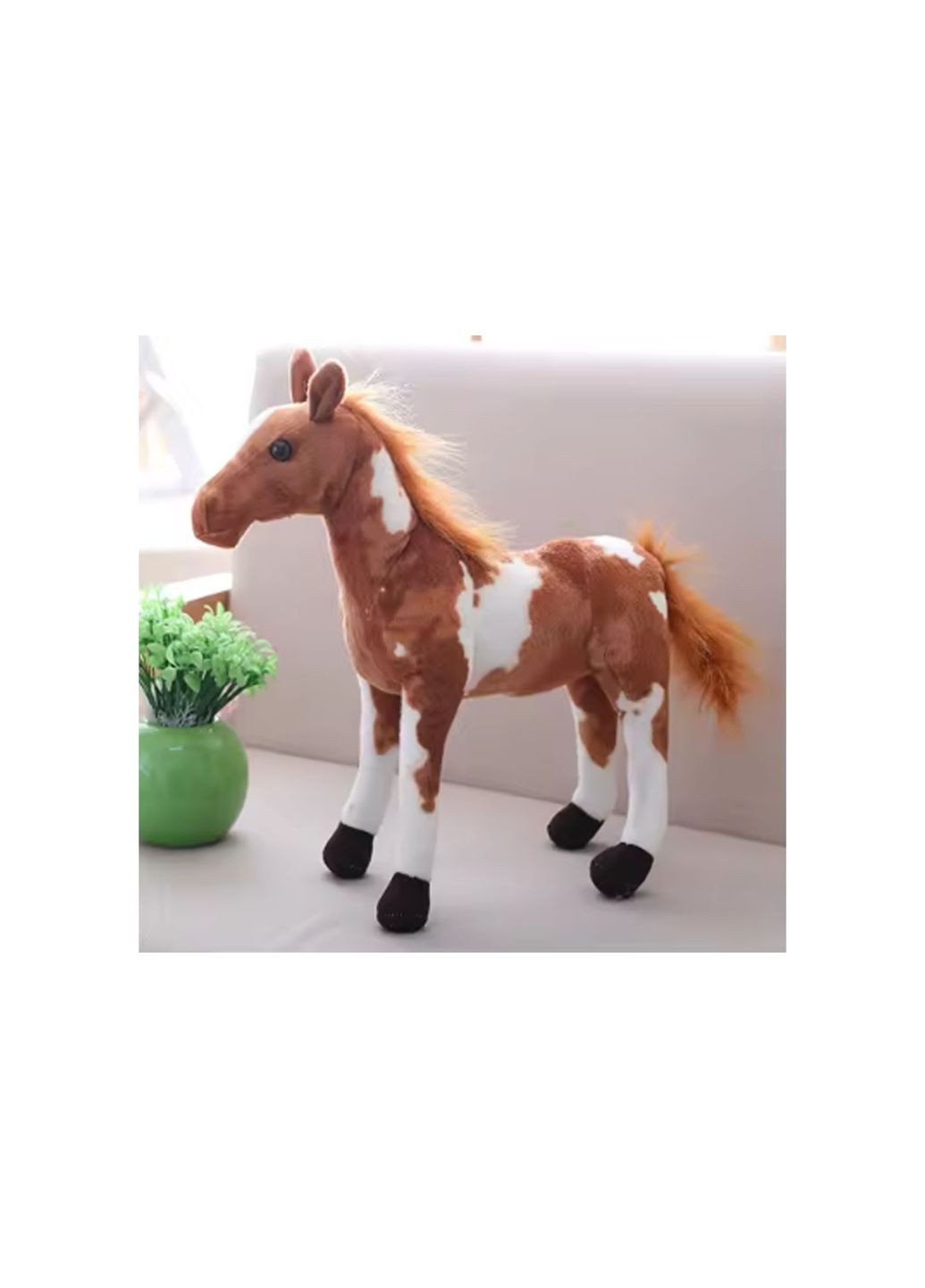 Мягкая игрушка Levantsa Лошадь 30см, коричневая No Brand (329424372)