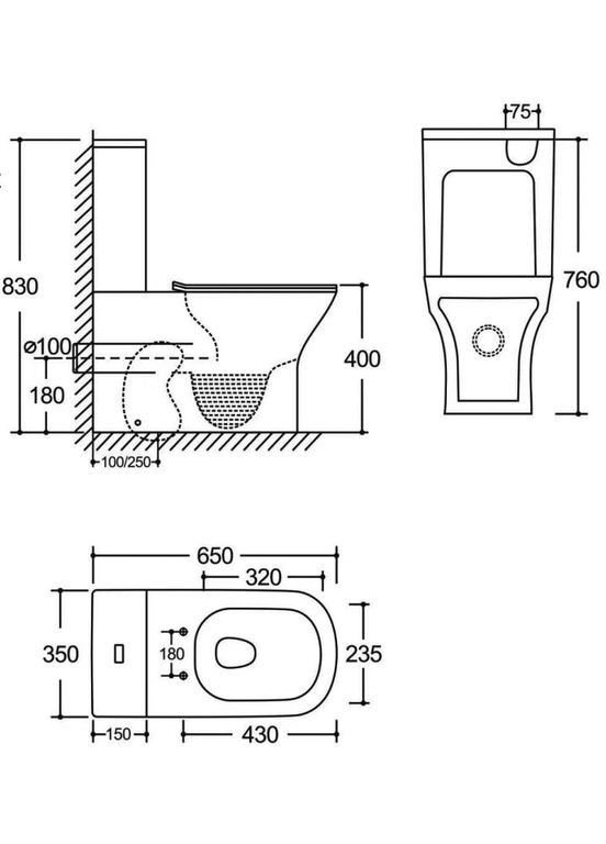 Унітаз-компакт STYLE-0404-T3 650x350x830mm система змиву TORNADO 3.0 (MI7036) Mixxus (328940162)
