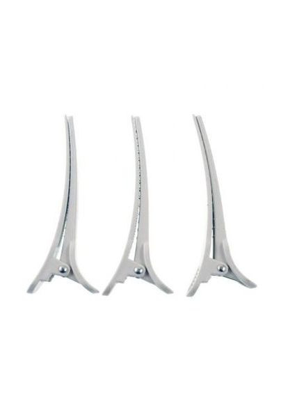 Зажим для фарбування і стрижки волосся білий 0014 Salon Professional (338426606)