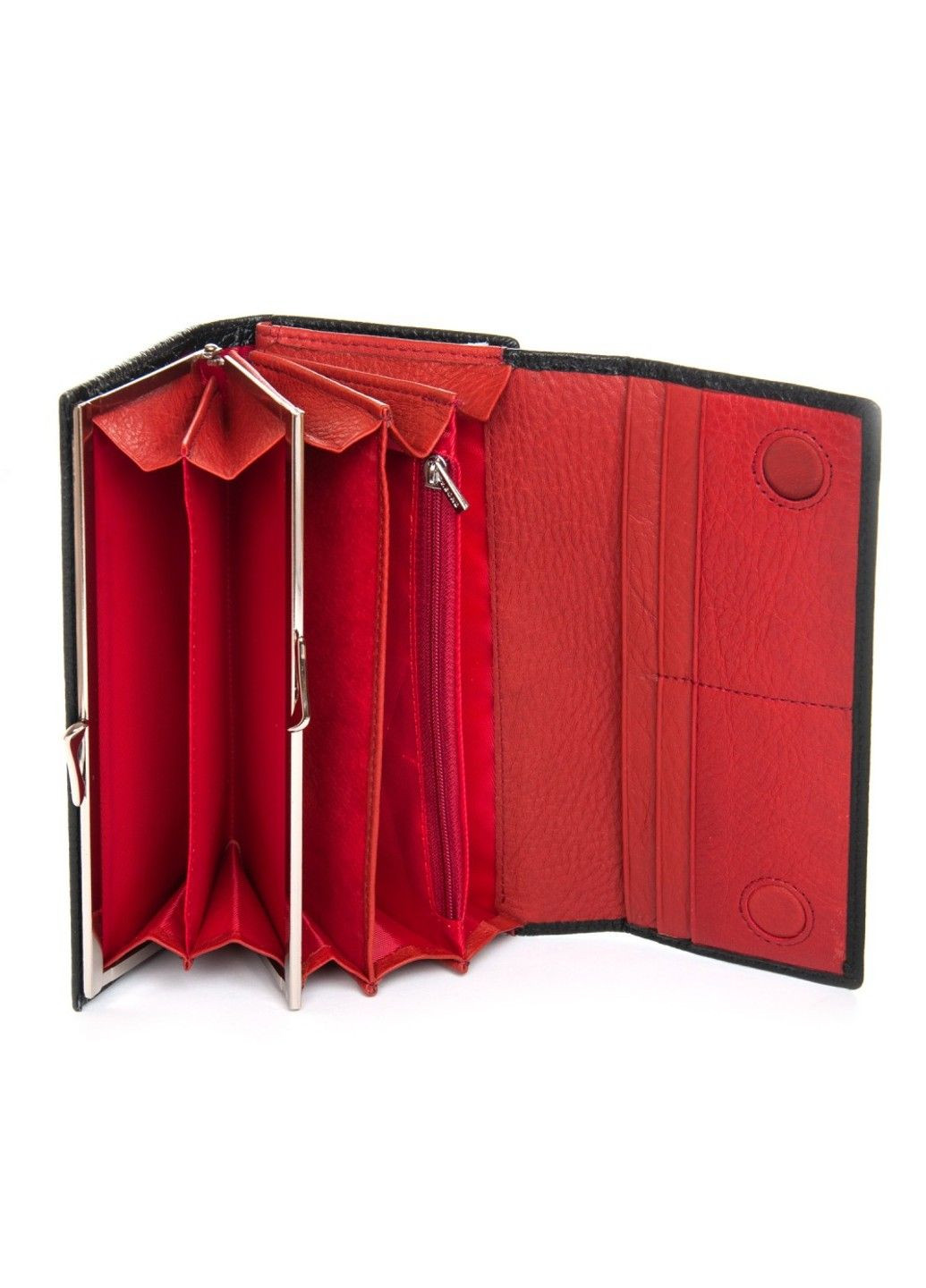 Шкіряний жіночий гаманець BR W46-4 black-red Dr. Bond (360938714)