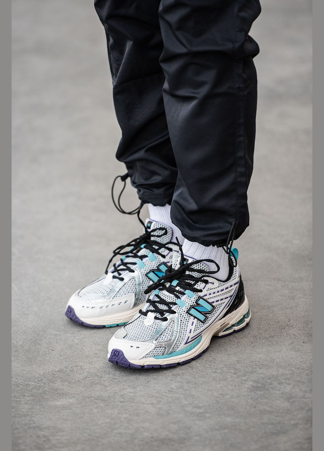 Сірі Осінні кросівки чоловічі new balance 1906r grey blue black | нью беланс 1906r сірі сині чорні No Brand