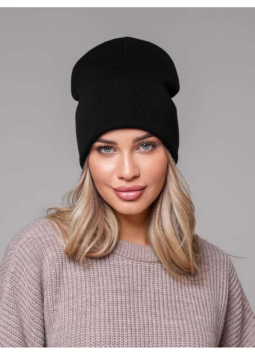 Молодіжна двошарова шапка біні лонг No Brand Шапка біні лонг лопата (362411536)