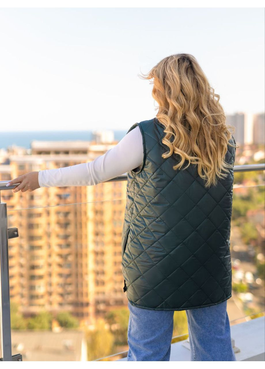 Жилетка стеганная плащевка Лаке синтепон 150 без капюшона Україна (358883421)