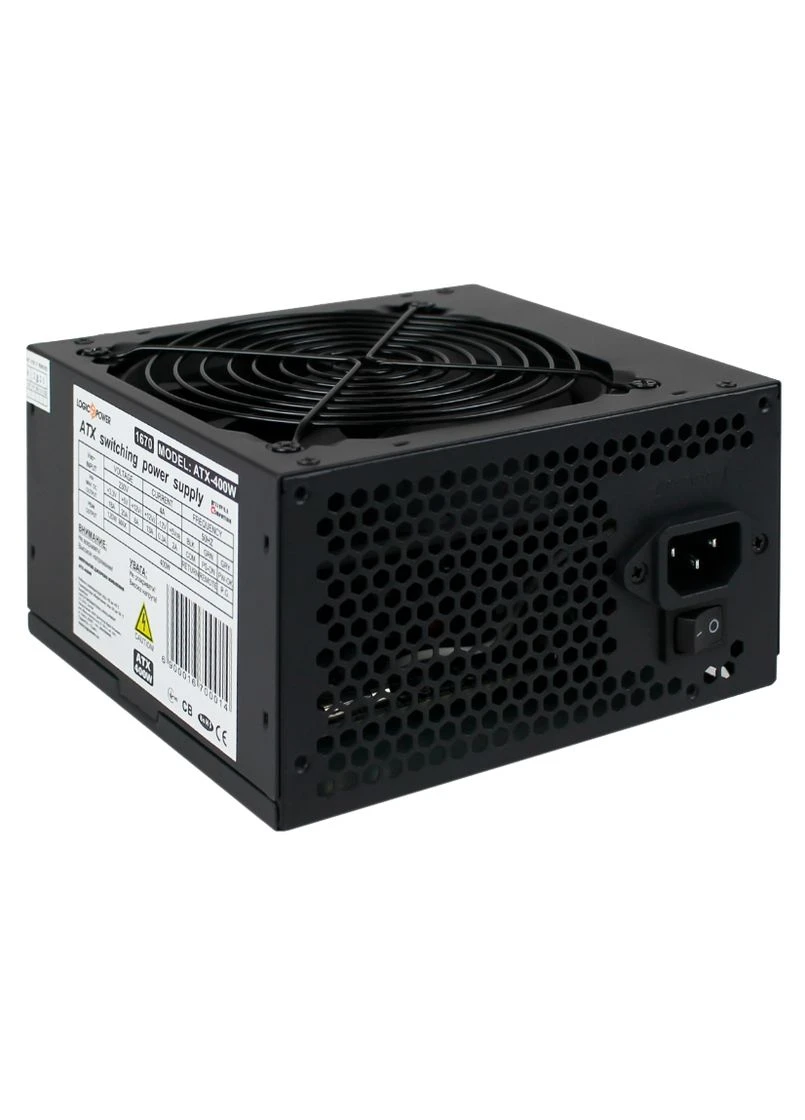 Блок питания 400W ATX400W, 120 mm, 20+4pin, 1x4pin, SATA х 2, Molex 2x4pin, кабели немодульные LogicPower (314974178)