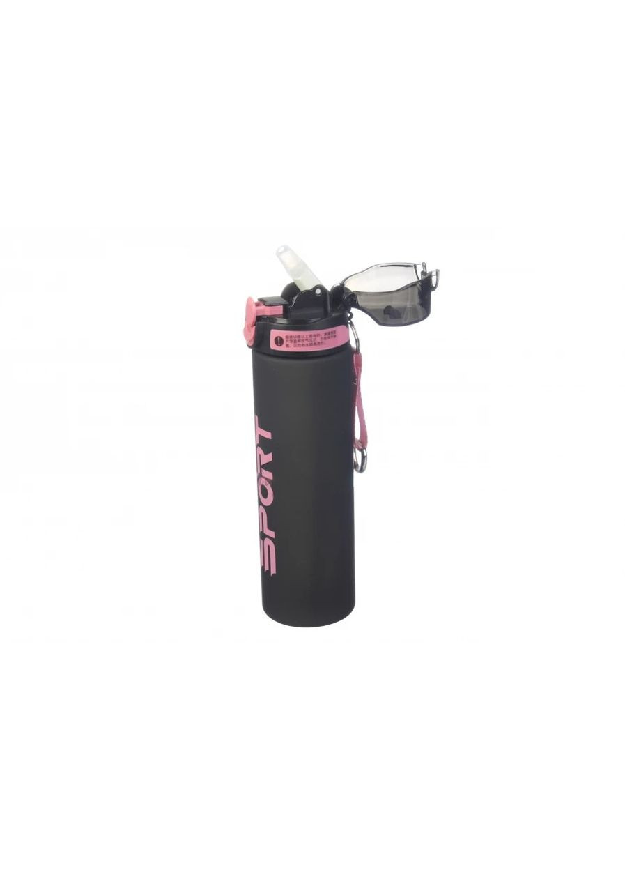 Бутылка спортивная для воды пластиковая розовая 750 мл. Soft-touch покрытие (26 см х 7 см) 67-5480 Laprida (337349790)