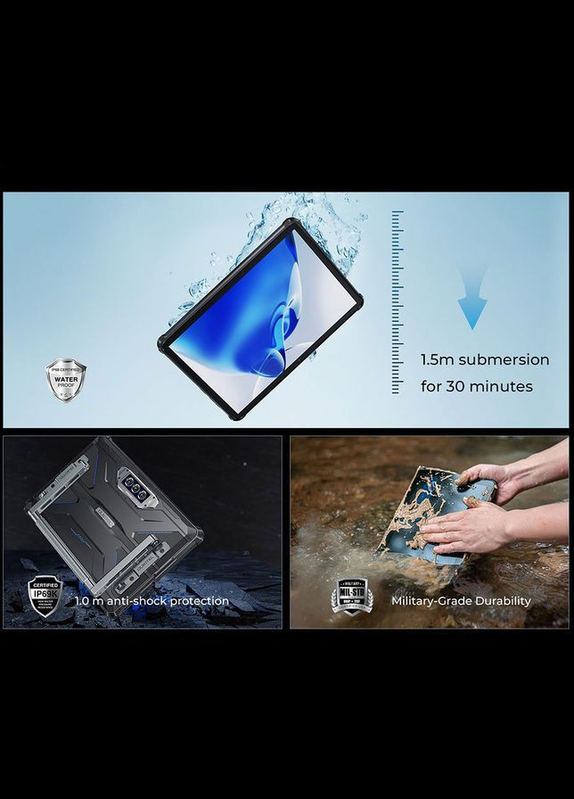 Планшет RT7 4G TITAN 10.1" FHD+ /8GB/256GB/MT8788/ 32000mAh/ 48+32Мп /IP69K / LTE Blue Oukitel (315604759)