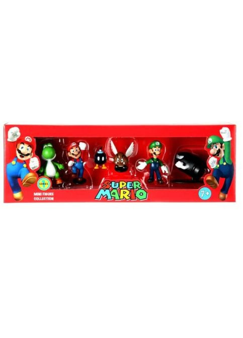Супер Марио Super Mario Братья Марио Луиджи пуля Билла Йоши гомба игрушки супер марио набор мини фигурок 6 штук 3-6 см Shantou (280258342)