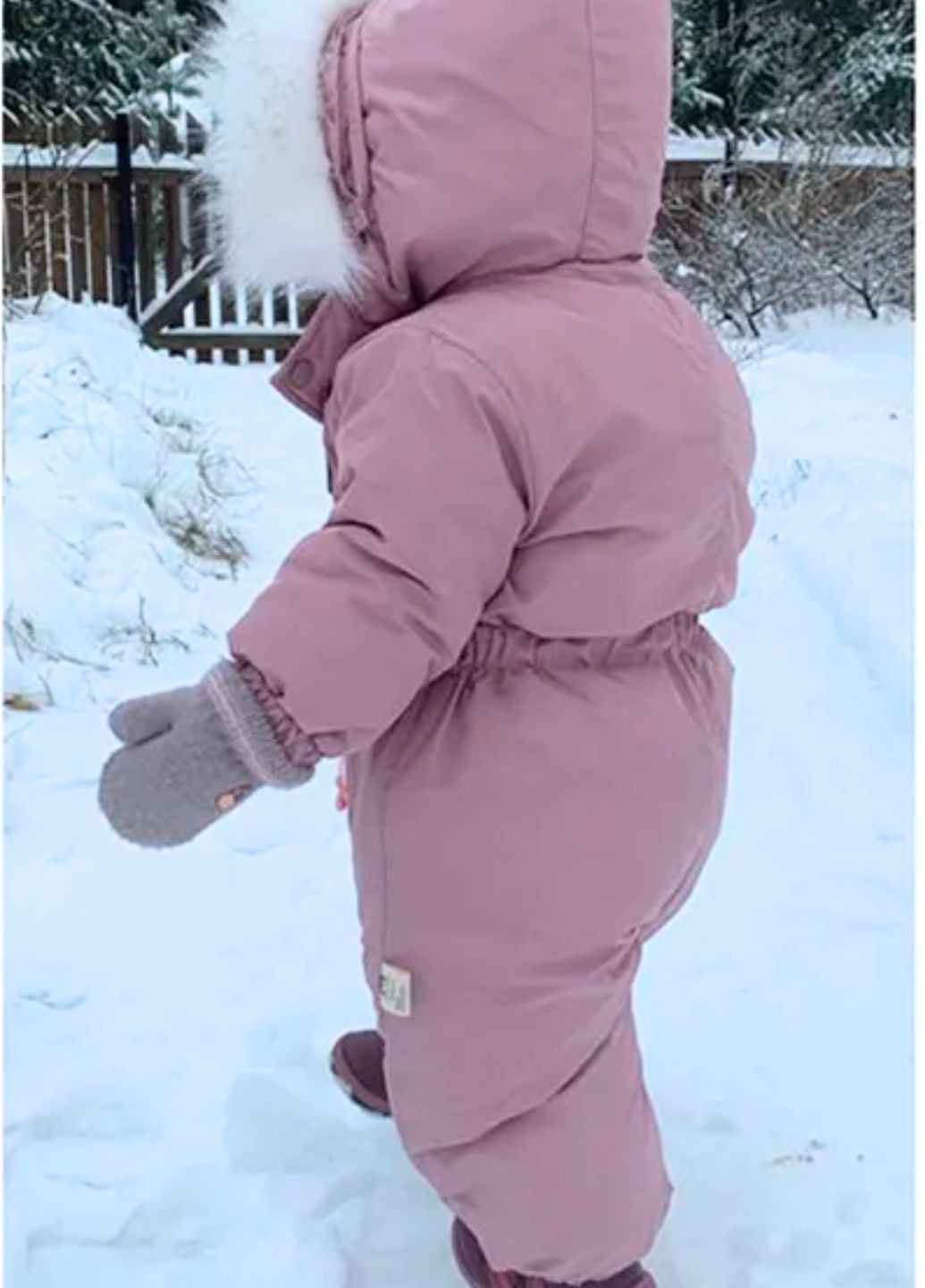 Комбінезон осінь-зима на дівчинку дитячий зі штучним хутром No Brand (285720256)