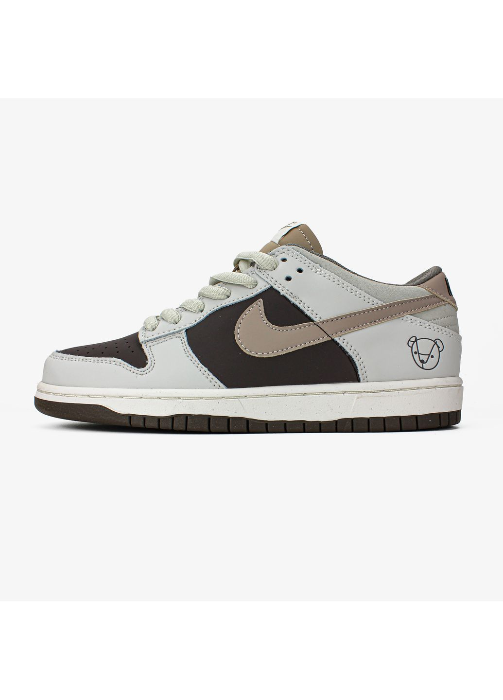 Кроссовки женские и мужские Nike SB Dunk Low Teddy Bear beige brown | Найк СБ Данк низкие бежевые коричневые No Brand бежевые демисезоны (368194282)