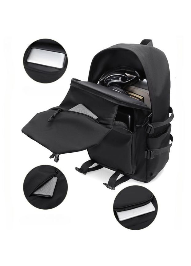 Рюкзак городской мужской с карманом для ноутбука. Черный No Brand (312551309)