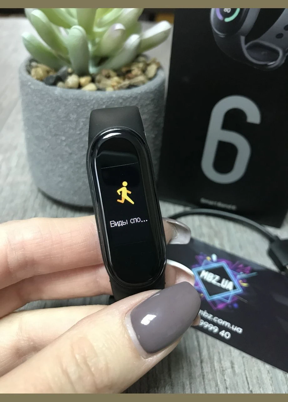 Фитнес Часы М6, Трекер, Шагомер, Пульс, Давление Xiaomi Mi 6 Smart Band (387428992)