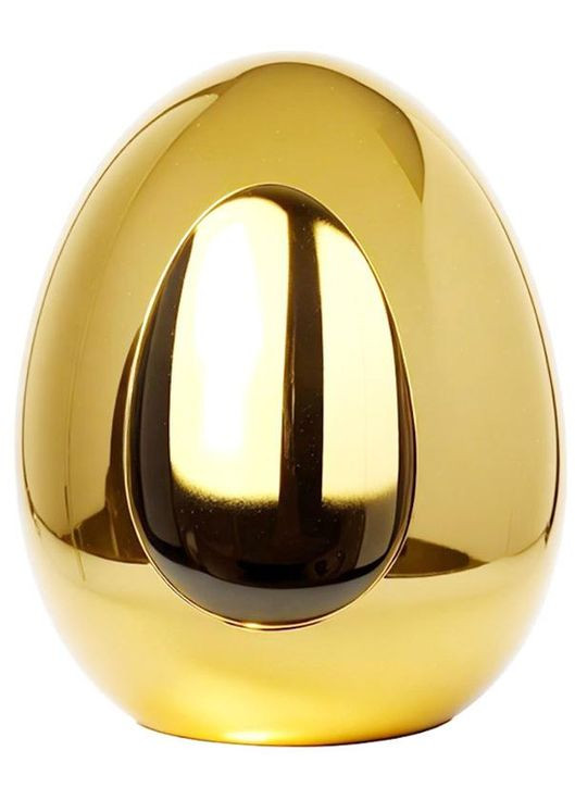 Пасхальный набор 6 декоративных фарфоровых яиц Ø6х8см в золотом цвете. Bona (372175757)