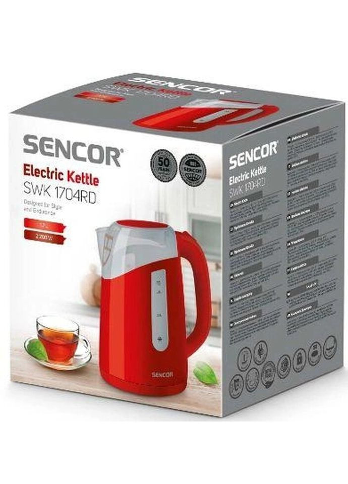 Електрочайник SWK-1704RD 1,7 л червоний Sencor (296636492)