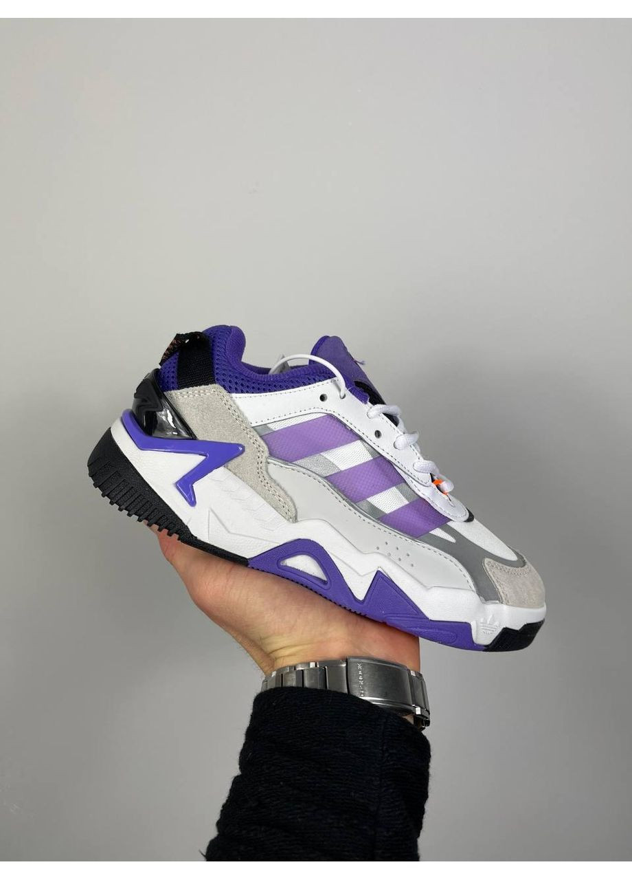 Білі Осінні кросівки чоловічі adidas niteball 2.0 ‘violet white’ gx0775 адідас найтбол No Brand