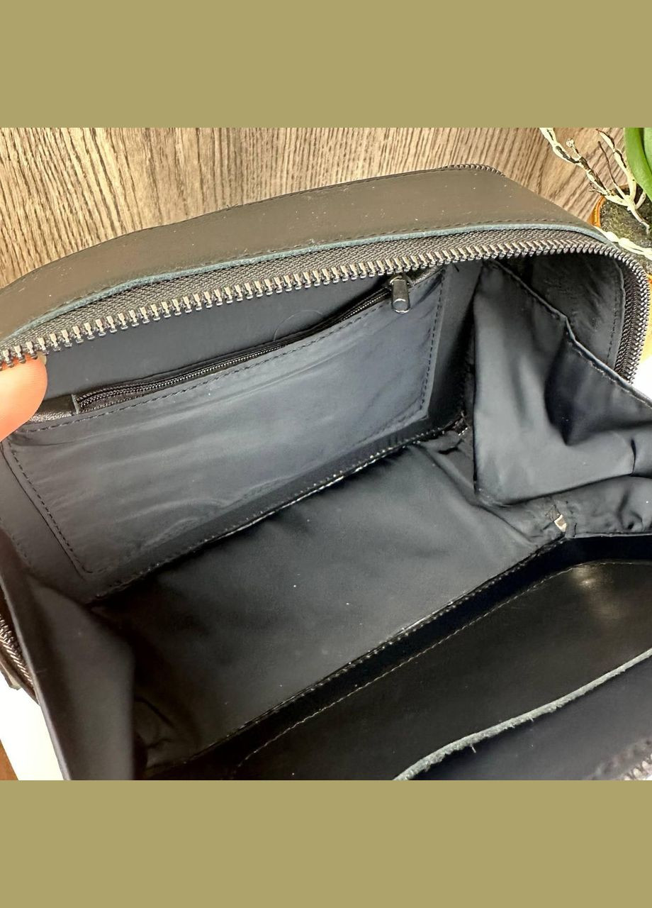 Кожаная женская минисумочка клатч-стиль Mars черная. Сумка из натуральной кожи. Jacobs (334730440)