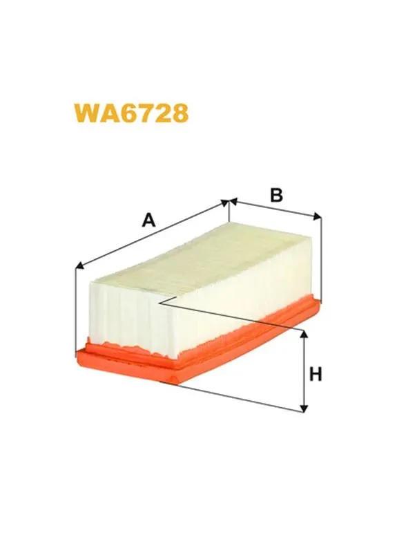 Повітряний фільтр для автомобіля WA6728 WIX Filters (398974869)