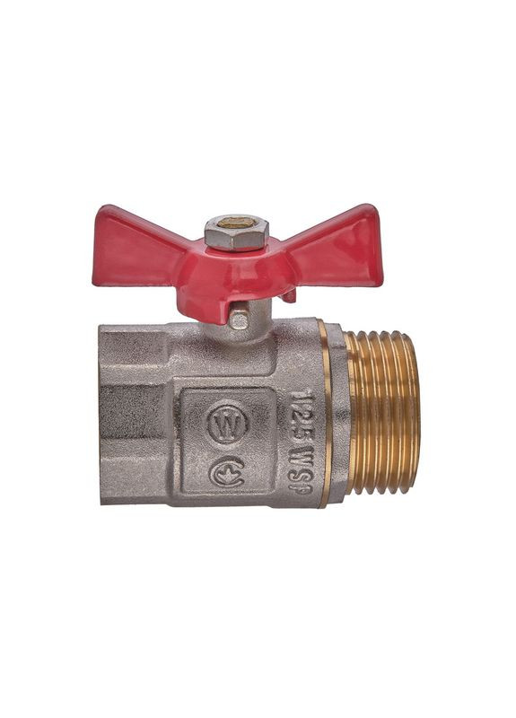 Кран кульовий ГШМ, ручка "метелик" червона WP607-25FMW - 1" FMW (WP2917) WaterPRO (338426373)