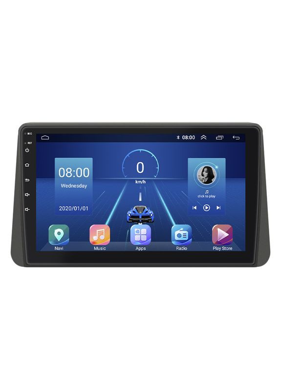 Штатная магнитола для Fiat Tipo 356 2015-2020 экран 9" 6/128Gb 4G Wi-Fi GPS Top 1шт Lesko (336203947)