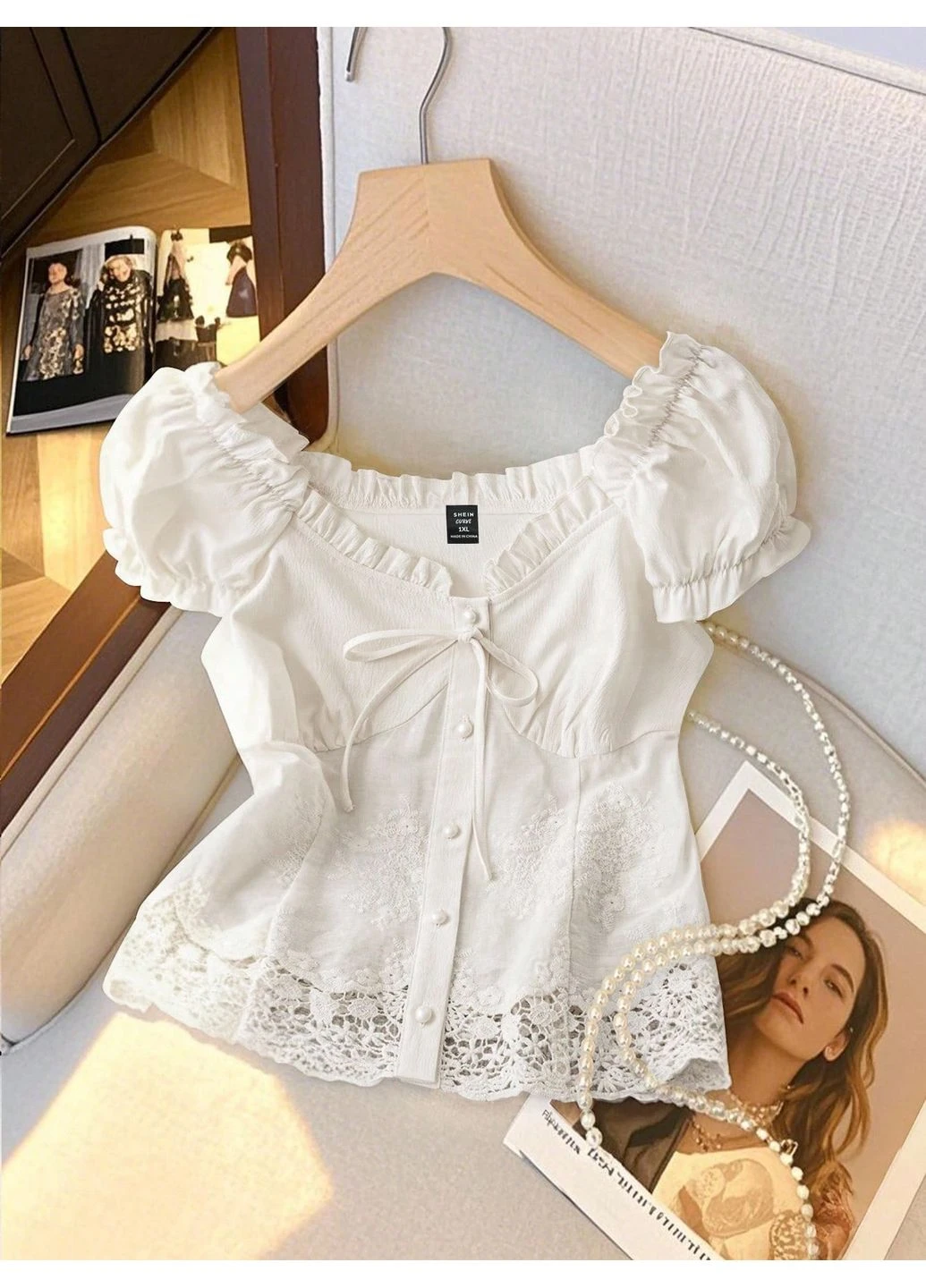 Белая блуза SHEIN