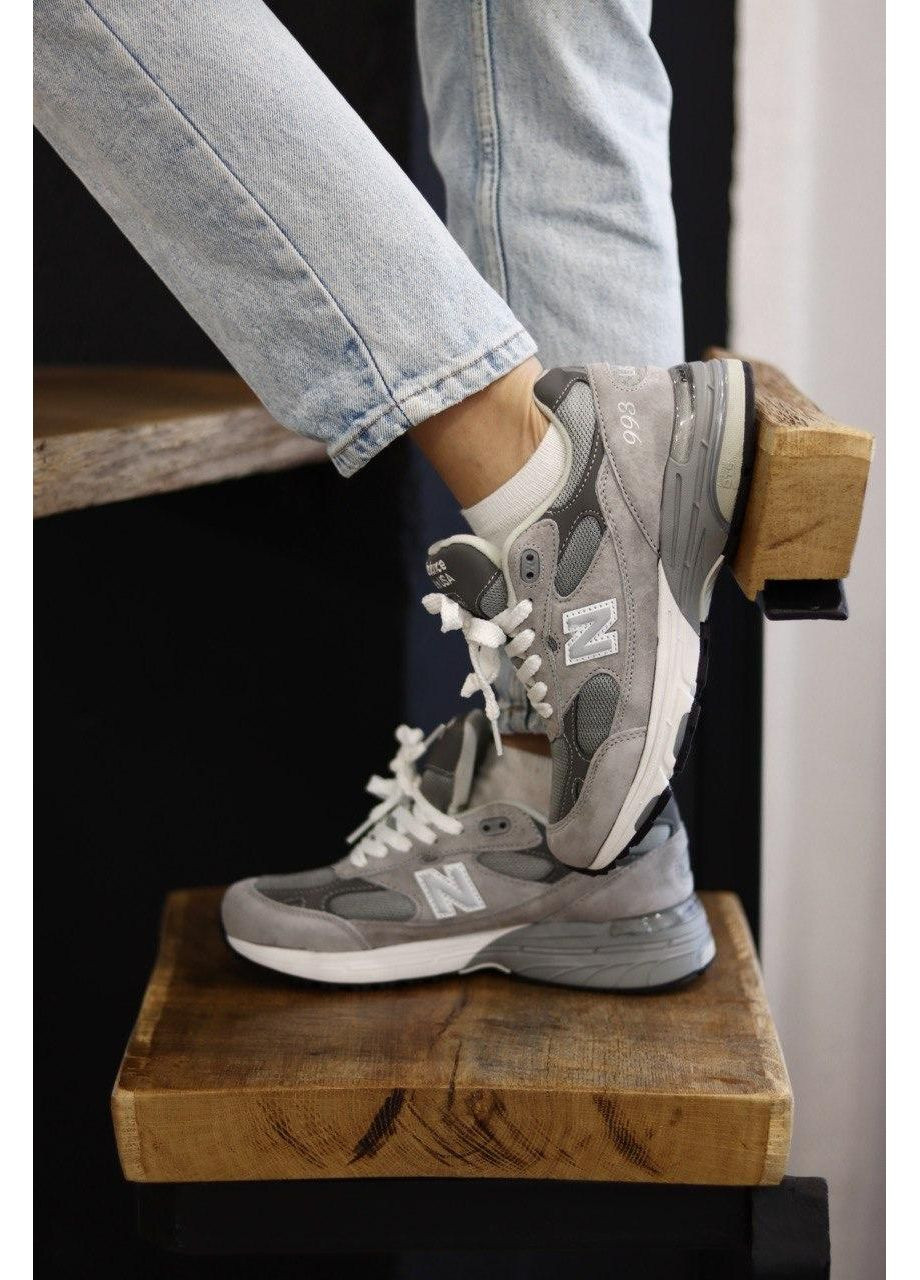 Сірі Осінні кросівки чоловічі new balance 993 grey white нью беланс 993 No Brand