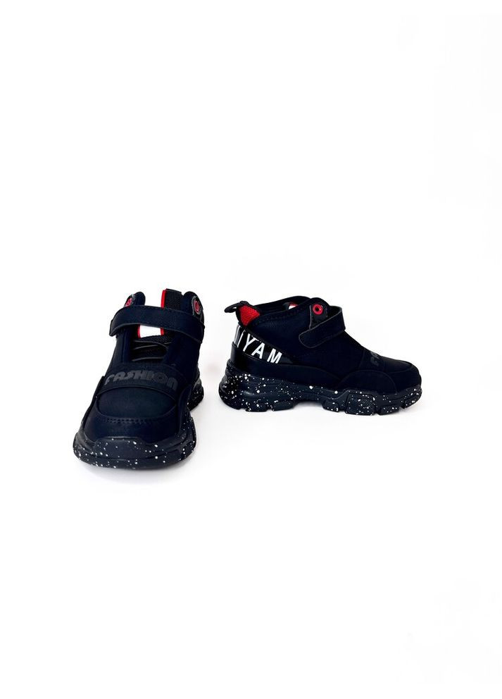 Черные демисезонные хайтопы 27 г 17,5 см черный артикул д362 Apawwa