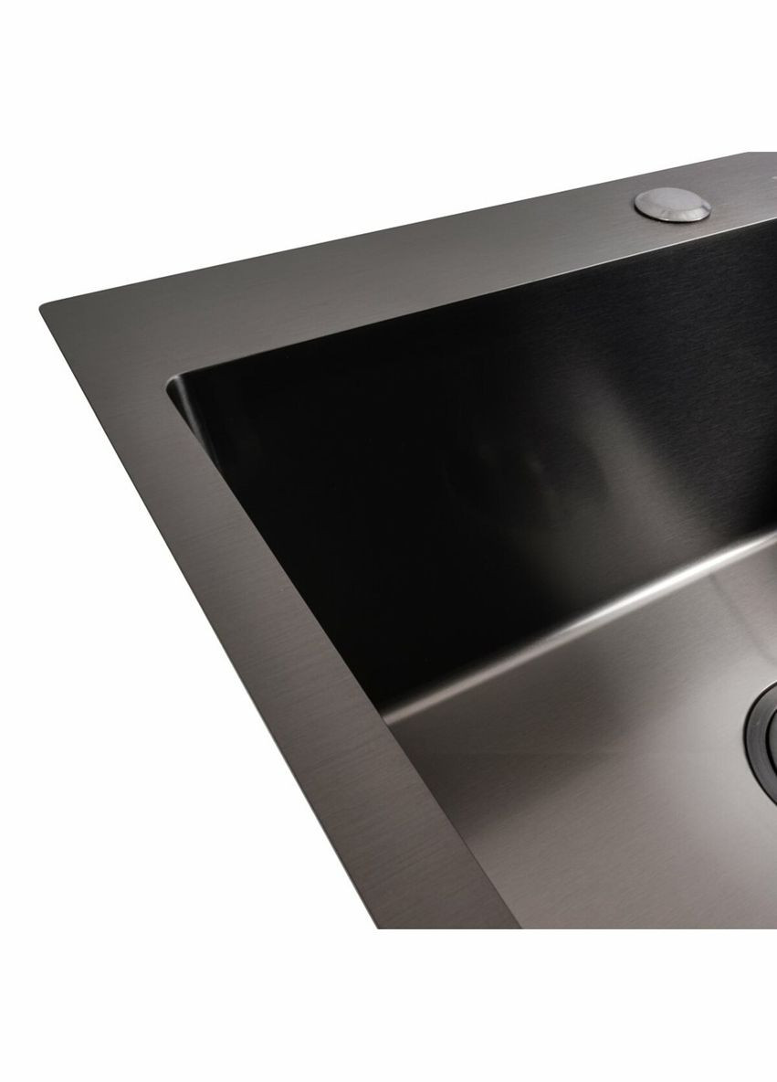 Кухонний комплект: Мийка Handmade (58x43 см) PVD чорна + Змішувач Q411MB Valeso (346267297)