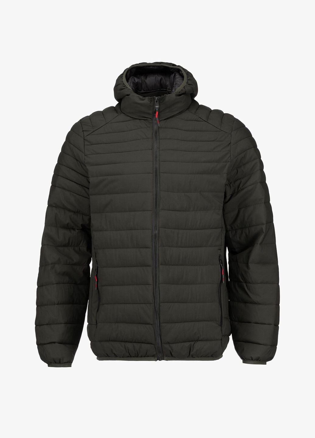 Оливкова (хакі) демісезонна куртка однотонна чоловіча 2321 shop (2000990914507) No Brand