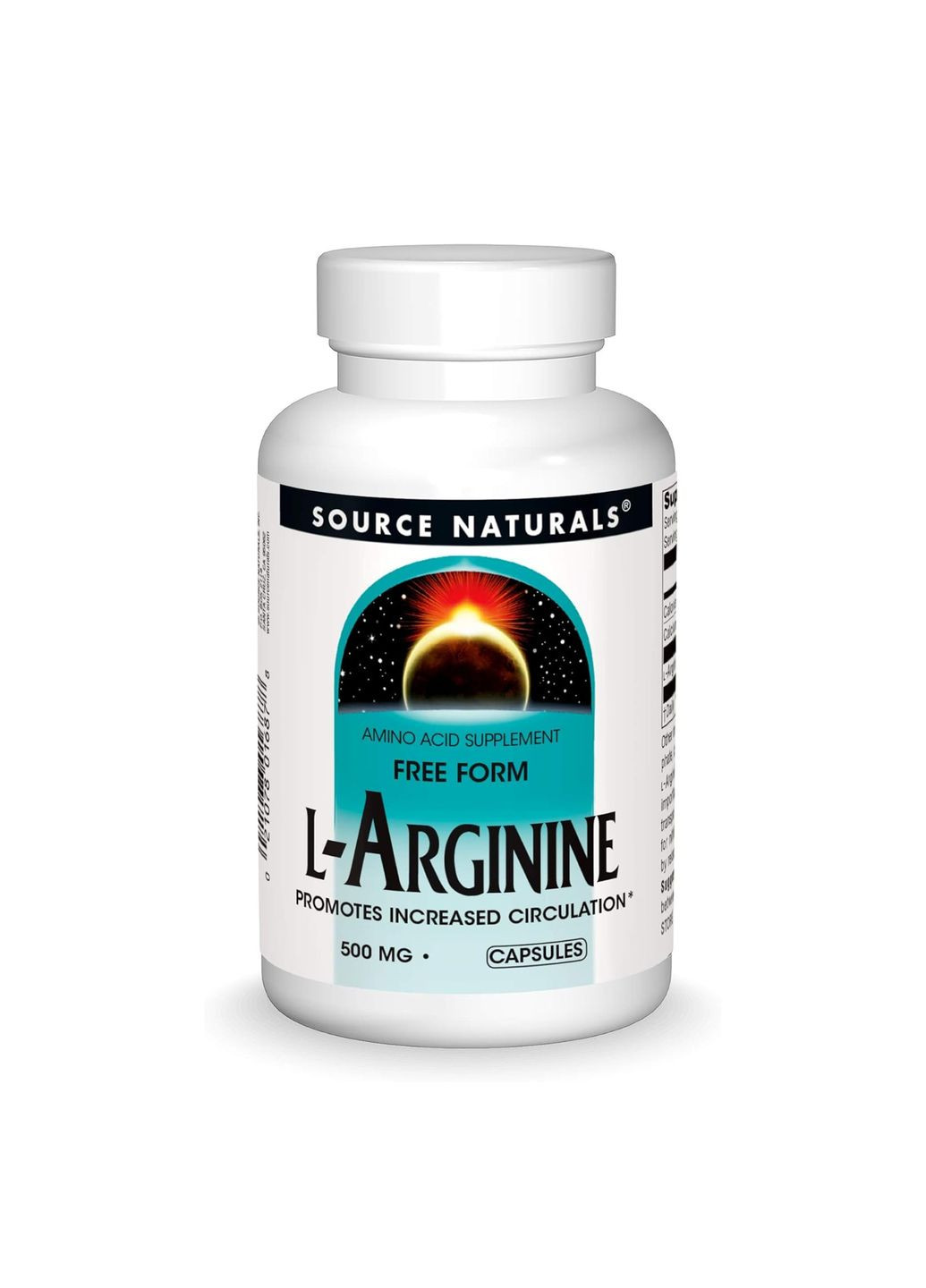 L-Arginine 50 табл амінокислота для покращення кровообігу підтримка імунітету Source Naturals (368980143)