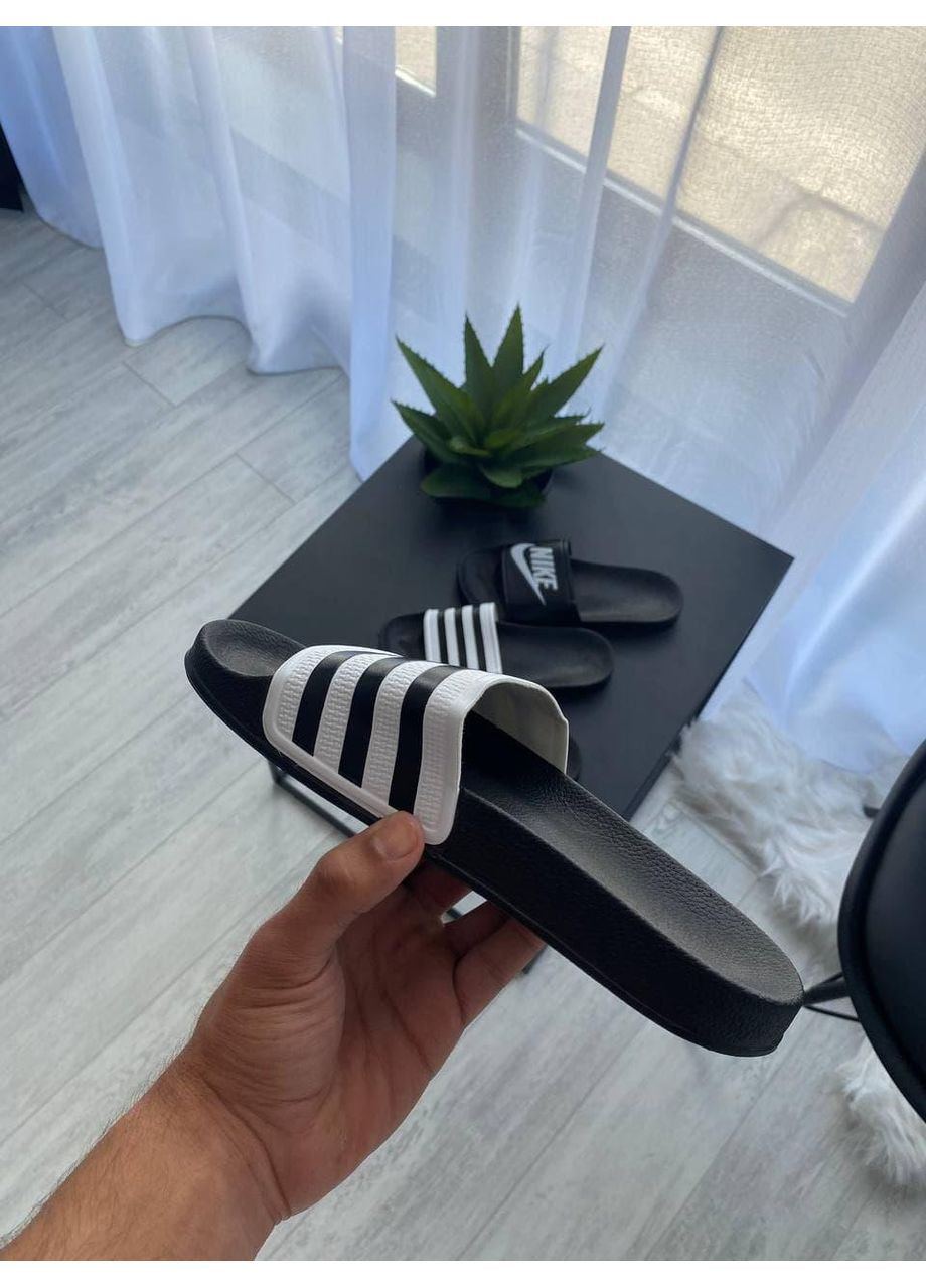 Черные демисезонные кроссовки мужские adidas black white 4 адидас No Brand