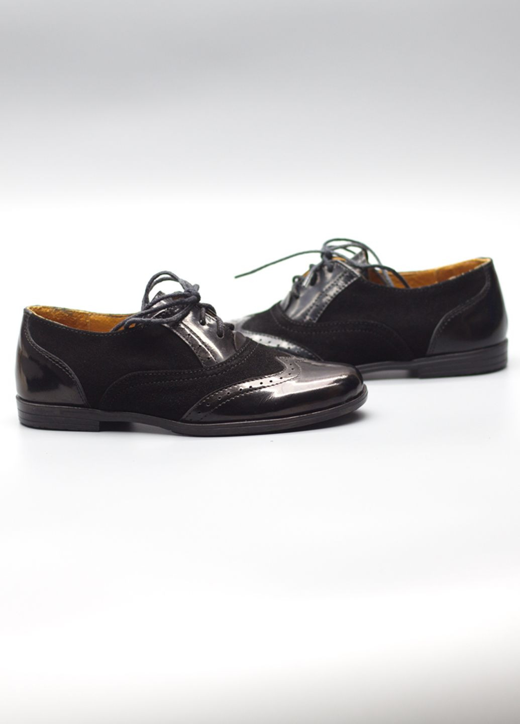 Туфлі дитячі класичні з натуральної лакованої шкіри та замші Zlett 5437 (361659217)