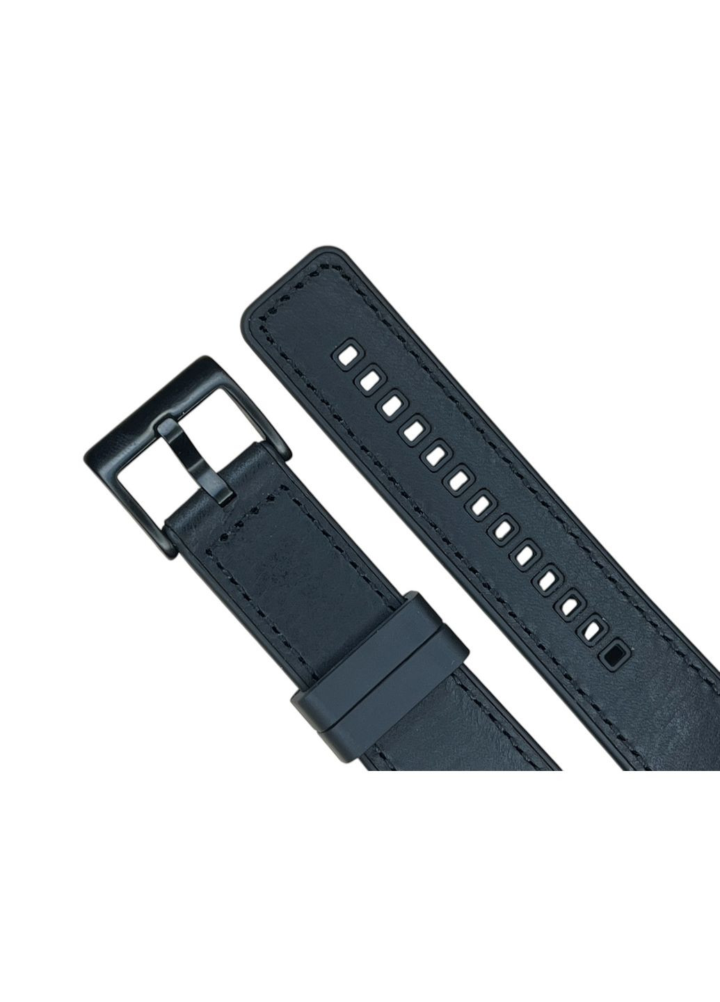 Ремешок Leather Silicone для часов Xiaomi Amazfit T-Rex 3 (W2323GL2N) – Black Primolux (332994246)