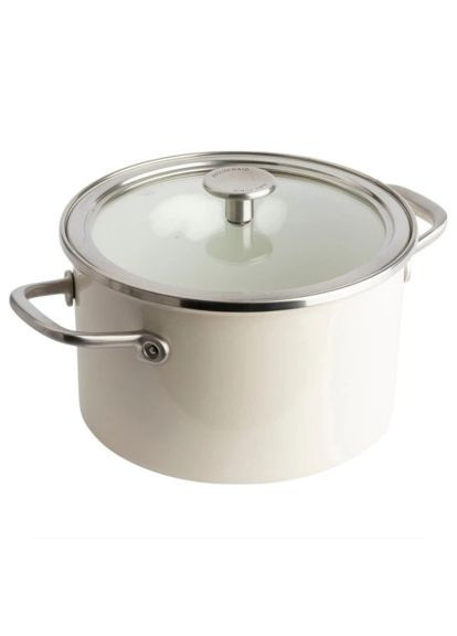 Кастрюля Steel Core 20 см 3,7 л миндальный крем (CC003266-001) KitchenAid 7 л мигдалевий крем, Steel Core 20 см 3 (366495090)