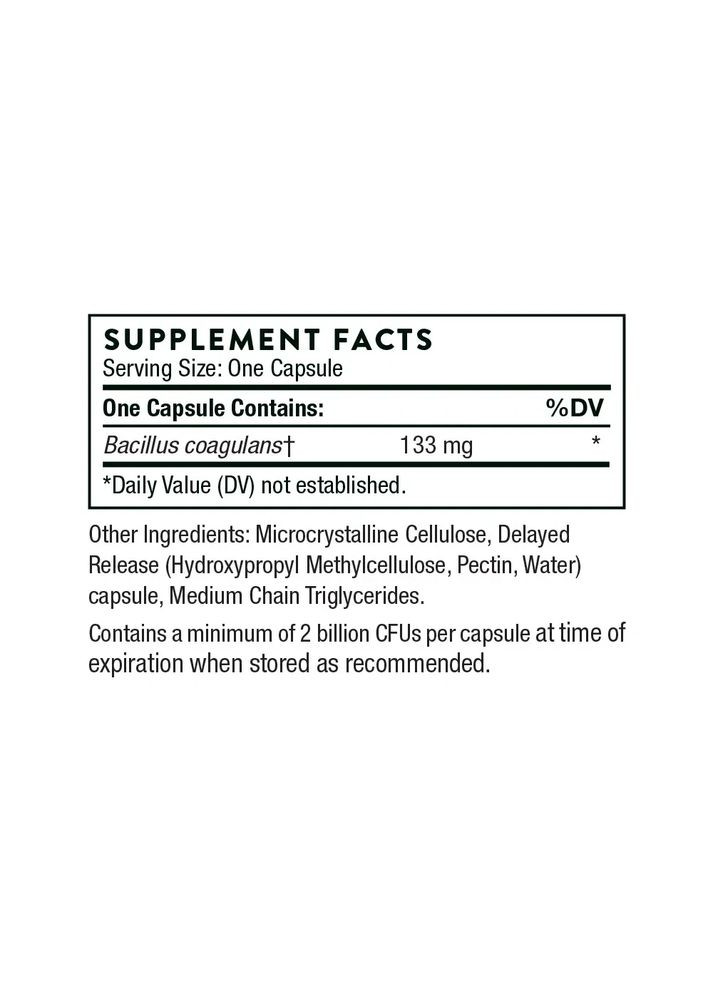 Пробиотики (Bacillus Coagulans) 60 вегетарианских капсул Thorne Research (361115568)