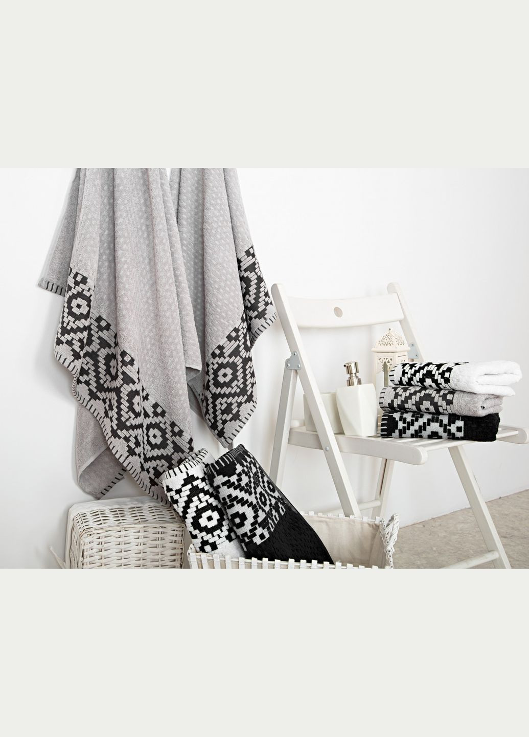 Irya полотенце jakarli - new wall gri серый 50*90 серый производство -