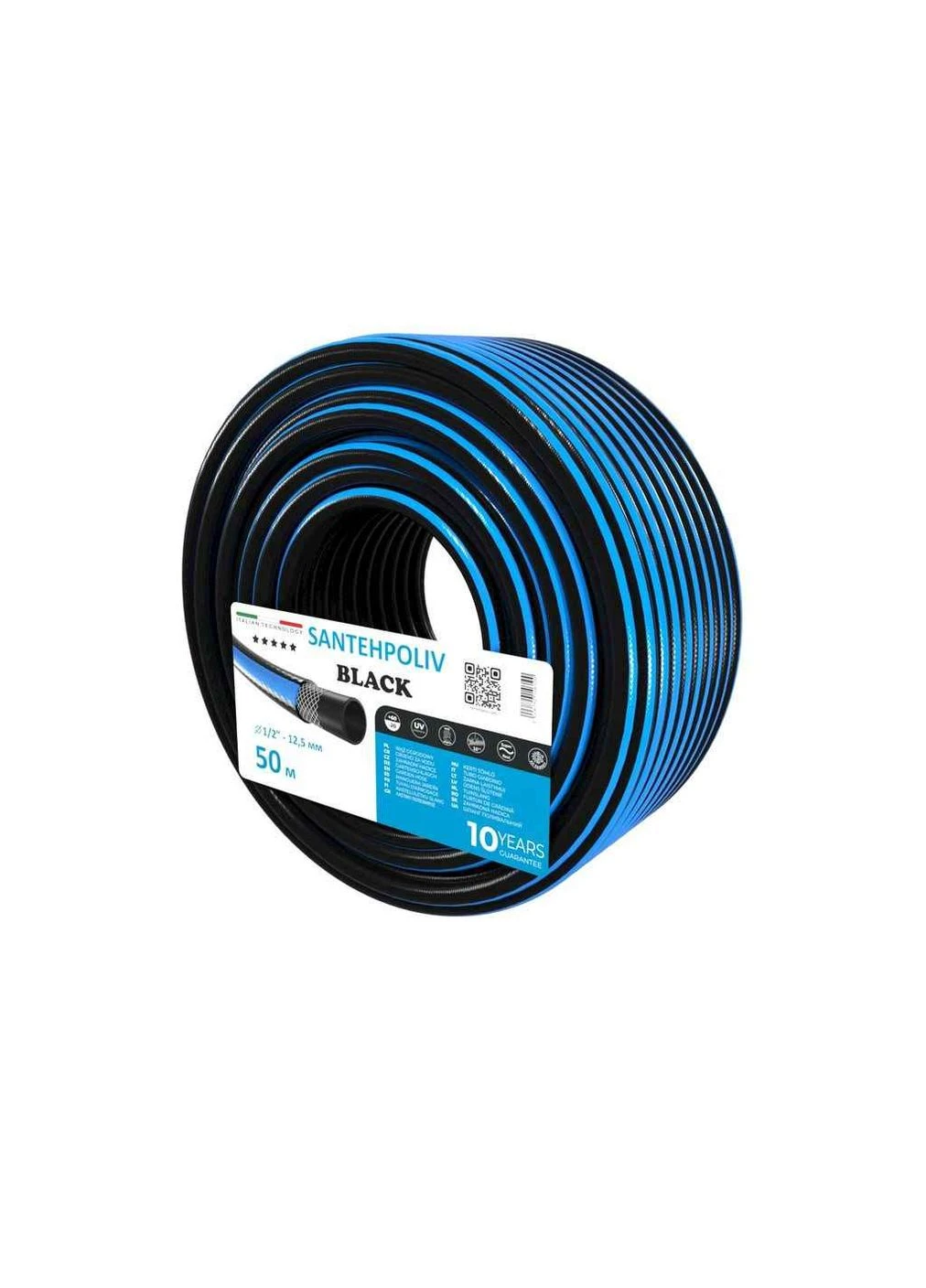 Шланг для поливу 1/2 50м BLACK (бухта) ПВХ ТМ SANTEHPOLIV No Brand (387536324)