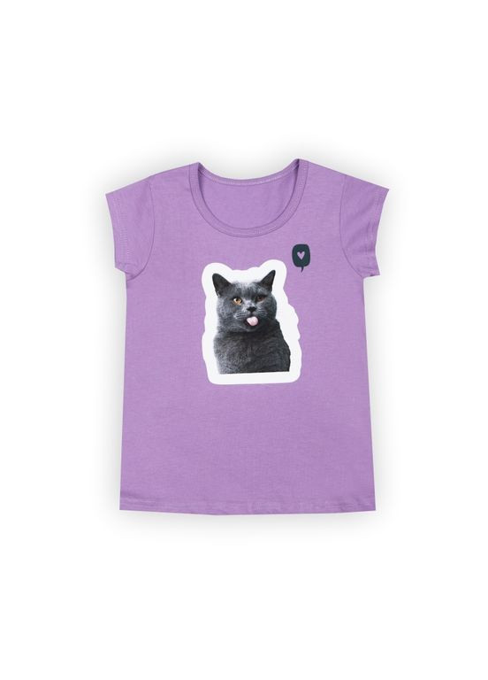 Бузкова літня дитяча футболка для дівчинки ft-24-10 Габби