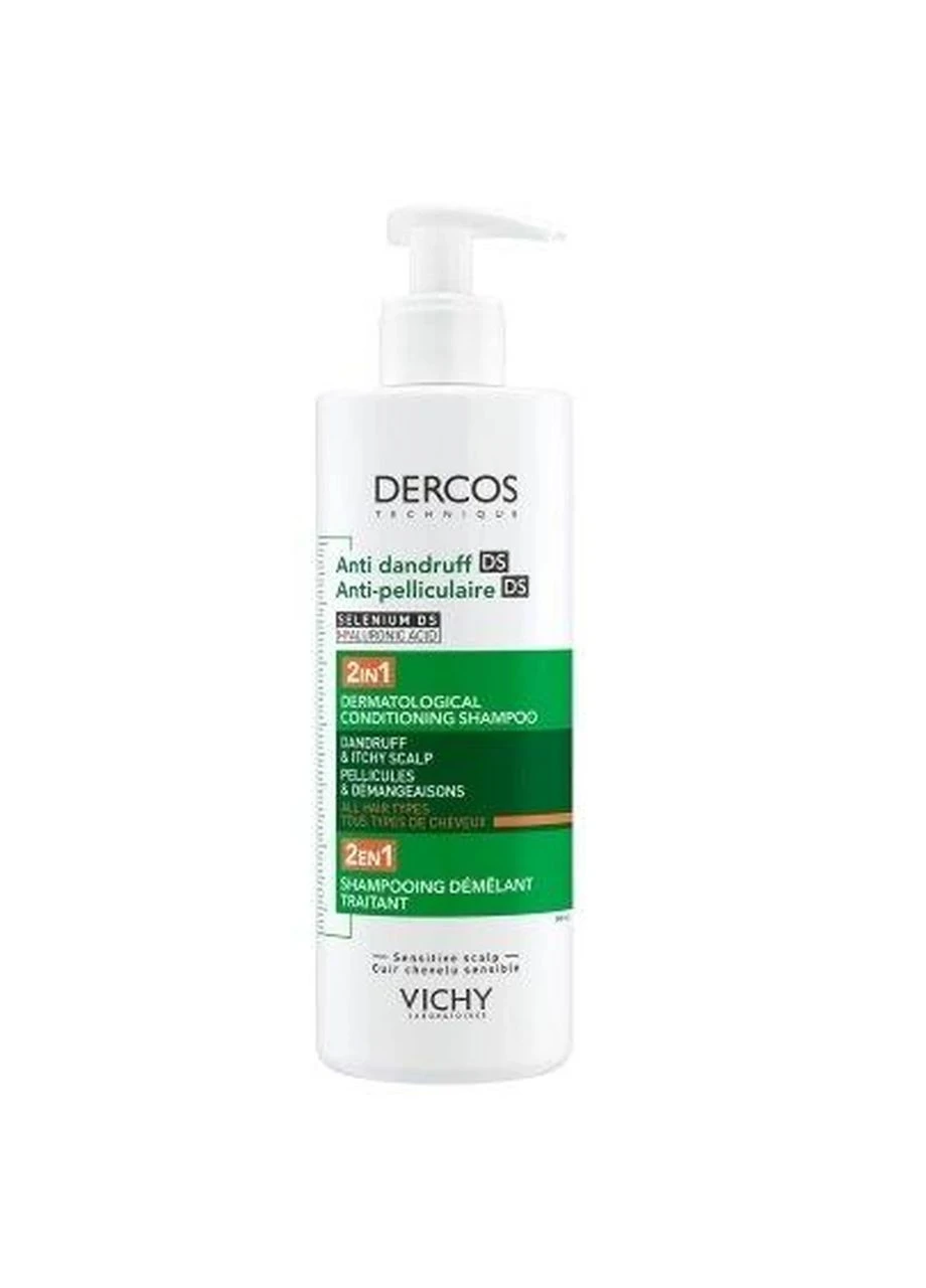 Dercos DS (Виши Деркос) шампунь против перхоти для всех типов волос с кондиционером 2в1, 390 мл Vichy (392890380)