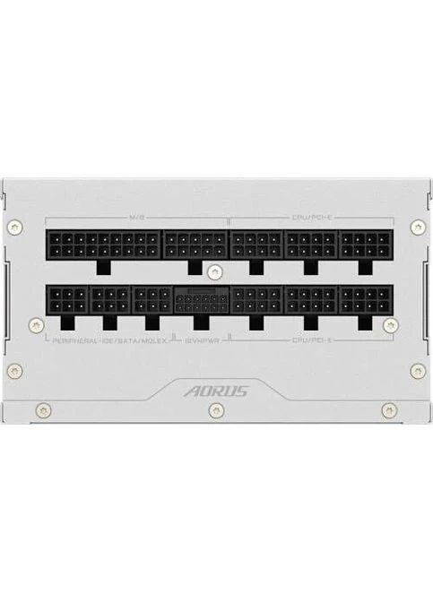 Блок питания 850 Вт, AORUS ELITE P850W, White, модульный, 80+ Platinum, 12 см FDB, 8xSATA / 4xMolex / 1x16-pin / 6x6+2-pin / Gigabyte (395343526)