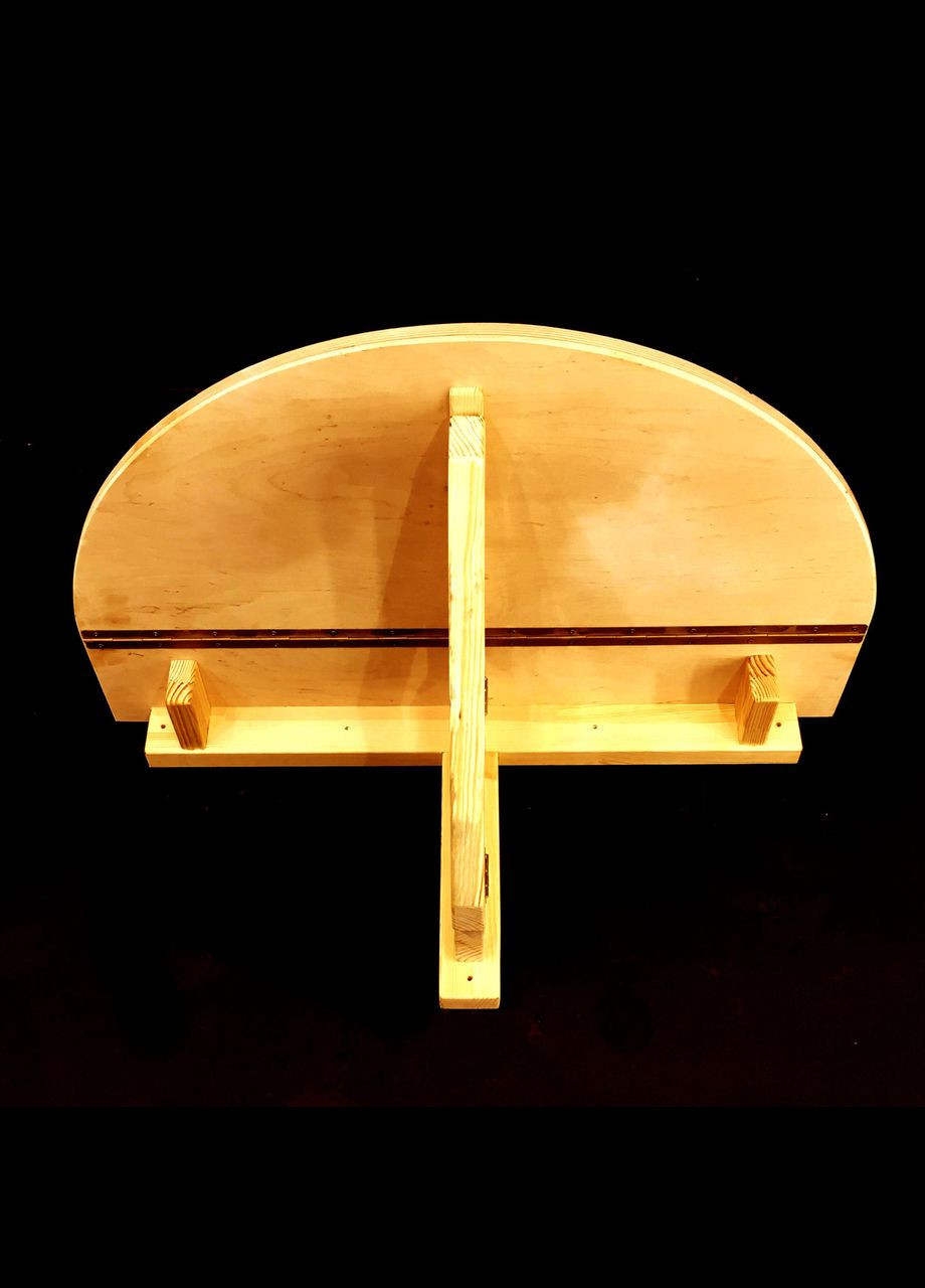 Настенный складной столик из дерева Тальяменто карри (ОТК-000603) No Brand (328081637)