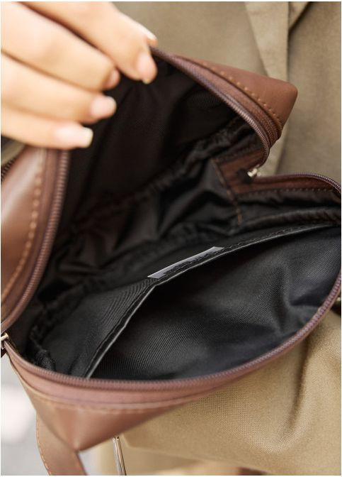 Женская сумка кроссбоди через плечо из экокожи Шоколадная (2922018520) Sambag (366091862)