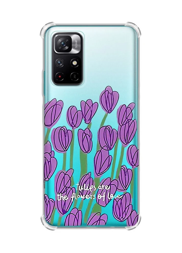 Чохол з потовщеними кутами на Xiaomi Redmi Note 11 4G Тюльпани (принт 265) Creative (359481835)