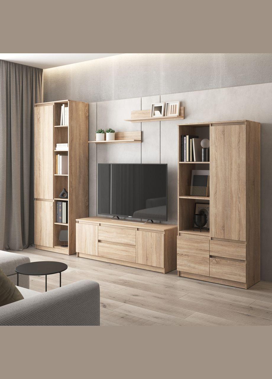 Комплект меблів до вітальні, шафа R-26 шафа R-27 тумба R-28 полиці М-22 VAYS (372655385)
