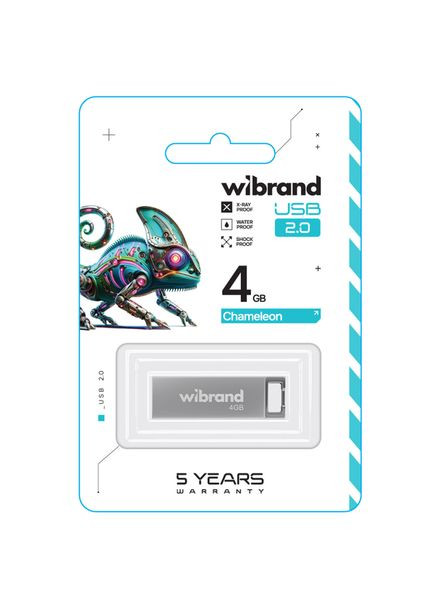 USB Flash USB 2.0 Chameleon 4Gb Silver Wibrand (301473754)