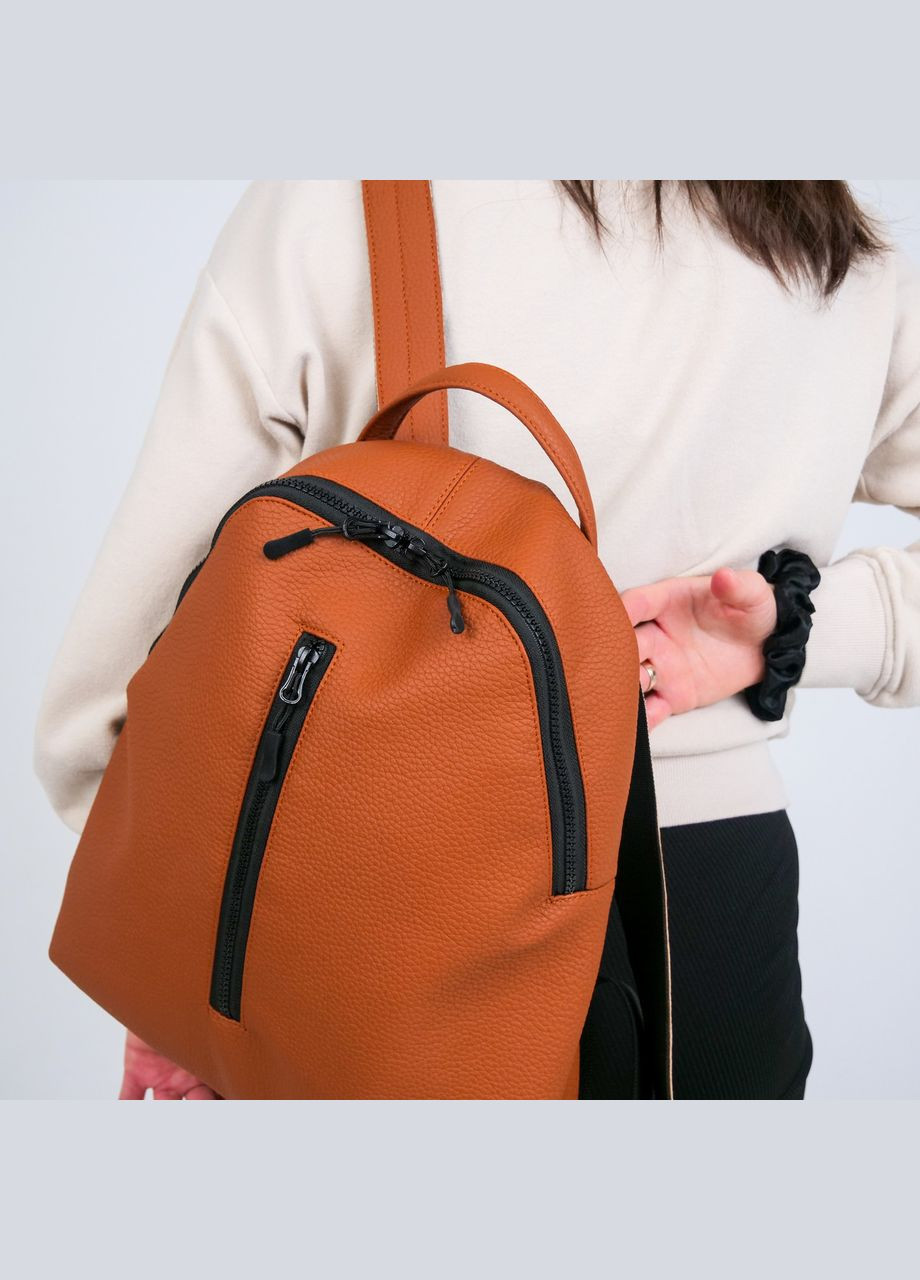 Компактний жіночий рюкзак в екошкірі, теракотовий колір ToBeYou like (293247125)